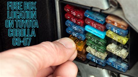 toyota corolla junction box location|2006 corolla fuse box locations.